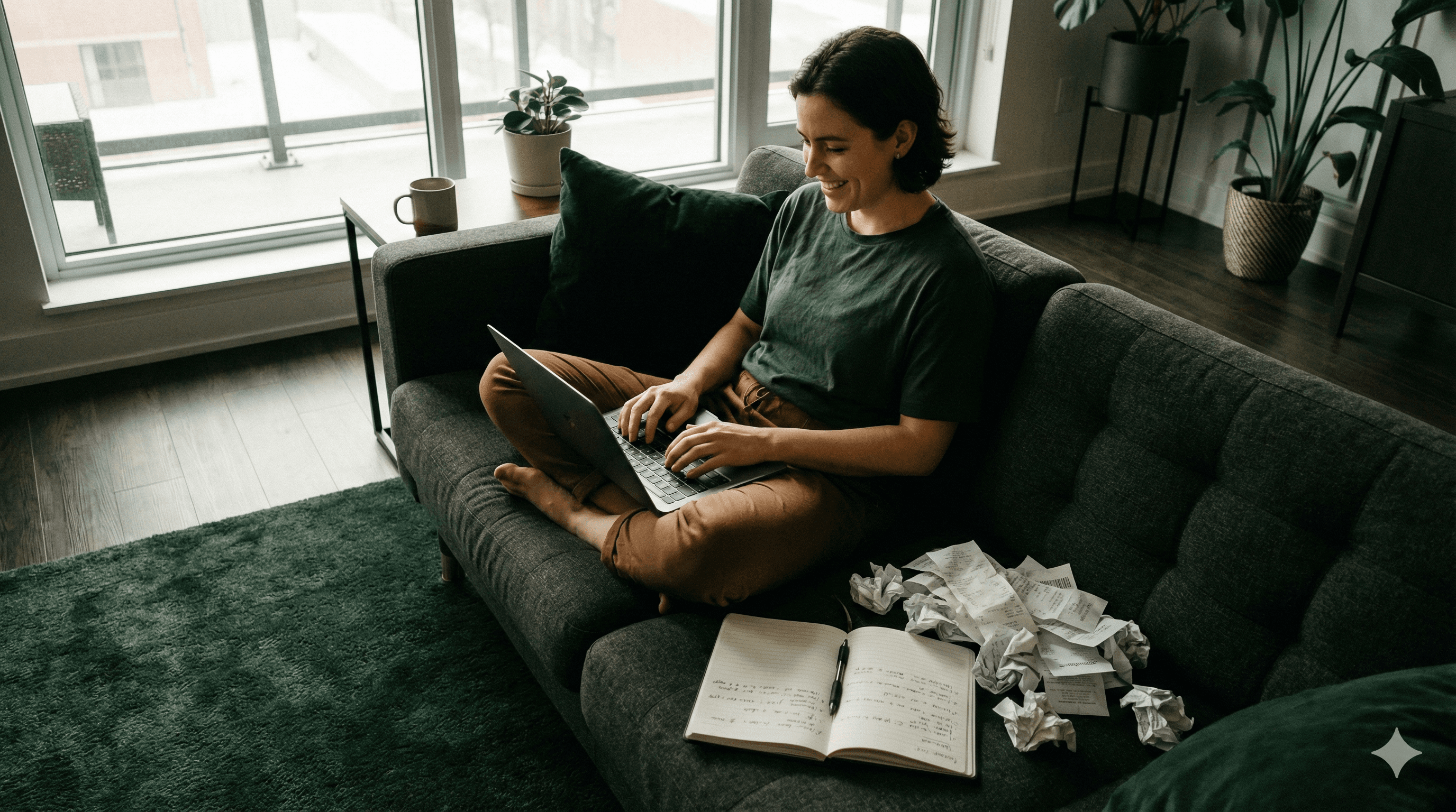 Freelancer managing accounting